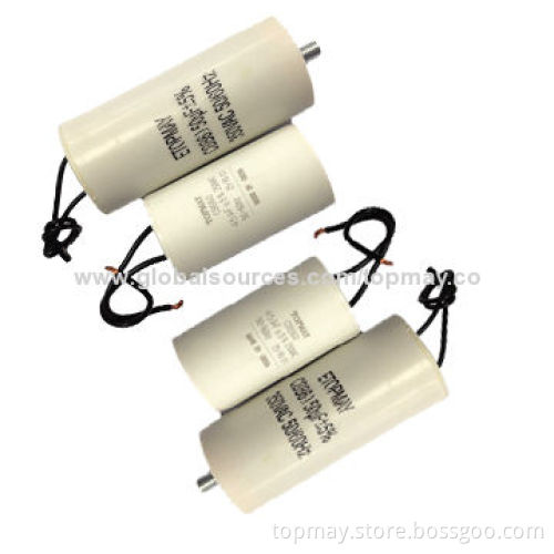 Polypropylene Film Capacitor with 250 to 500V AC Rated Voltage & 8 to 100μF Capacitance RangeNew
